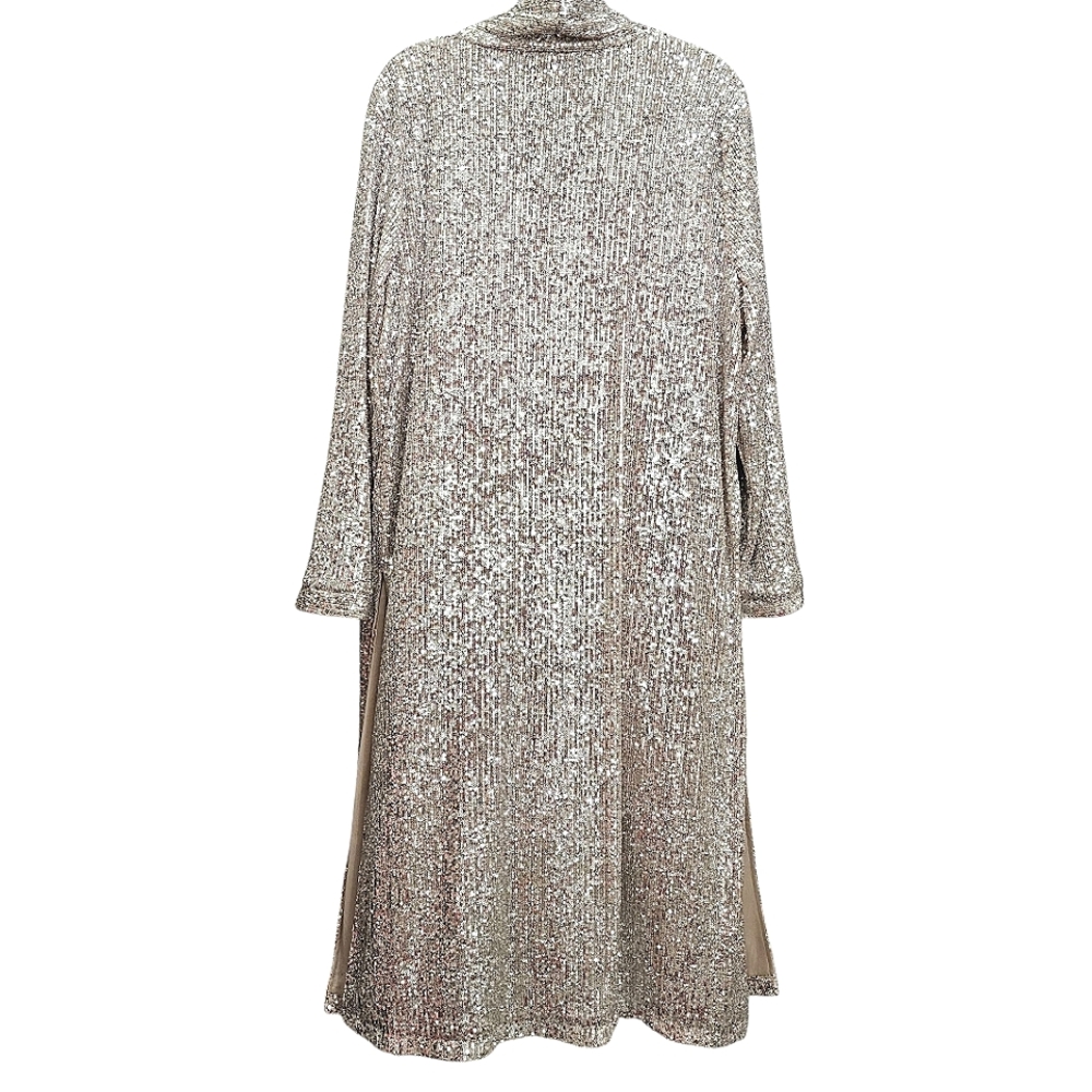 BB DAKOTA Nwot Silver Sequin Showstoper By Steve Madden Duster/Jacket - Picture 11 of 17